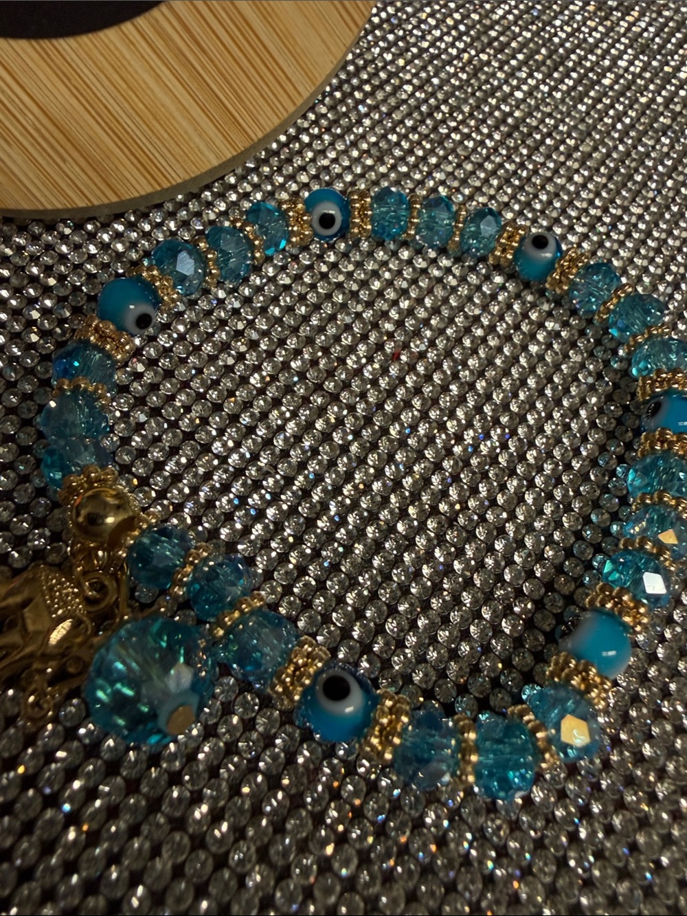 🦋5/$25🦋 Blue Crystal elephant Charm Bracelet. New